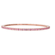 DEMEGLIO 18K Rose Gold Pink Sapphire Strech Bracelet